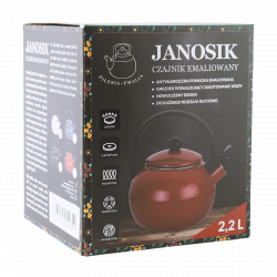 Czajnik emaliowany JANOSIK 2,2l czarny SILESIA EMALIA - 6