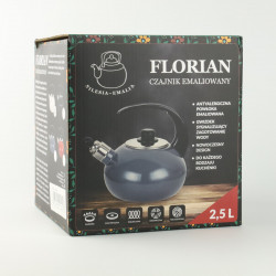 Czajnik emaliowany FLORIAN 2,5l czerwony