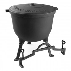 Kociołek żeliwny 15L garnek myśliwski węgierski emaliowany wewnątrz SILESIA EMALIA - 4