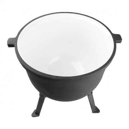 Kociołek żeliwny 15L garnek myśliwski węgierski emaliowany wewnątrz SILESIA EMALIA - 5