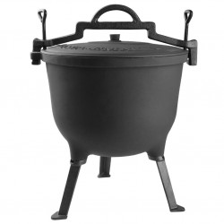 Kociołek żeliwny 15L garnek myśliwski węgierski emaliowany wewnątrz SILESIA EMALIA - 6