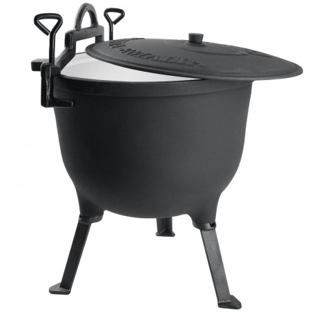 Kociołek żeliwny 10L garnek myśliwski węgierski emaliowany wewnątrz SILESIA EMALIA - 2