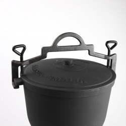 Kociołek żeliwny 8L garnek myśliwski węgierski emaliowany wewnątrz + łyżka SILESIA EMALIA - 11