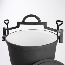 Kociołek żeliwny 8L garnek myśliwski węgierski emaliowany wewnątrz + łyżka SILESIA EMALIA - 12