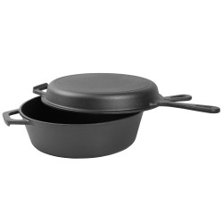 Patelnia rondel żeliwna 2w1 ELŻBIETA 26,5 cm SILESIA EMALIA - 1