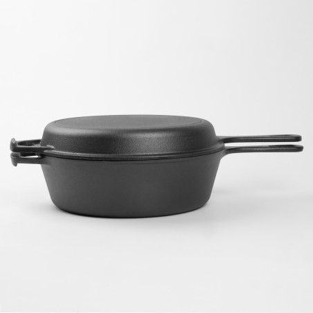 Patelnia rondel żeliwna 2w1 ELŻBIETA 26,5 cm SILESIA EMALIA - 4