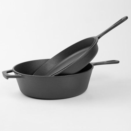 Patelnia rondel żeliwna 2w1 ELŻBIETA 26,5 cm SILESIA EMALIA - 3