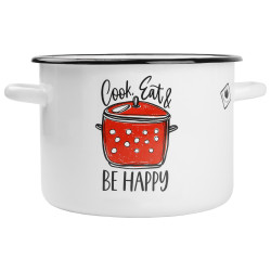 Garnek emaliowany Cook Eat & Be Happy 3L