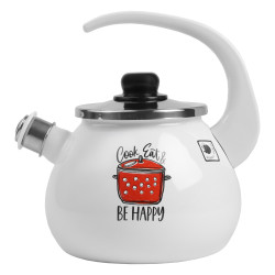 Czajnik emaliowany Cook Eat & Be Happy biały 2,5l