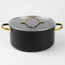 Garnek aluminiowy granitowy HANYS 7,5L NON-STICK INDUKCJA GAZ SILESIA EMALIA - 3