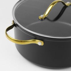 Garnek aluminiowy granitowy HANYS 7,5L NON-STICK INDUKCJA GAZ SILESIA EMALIA - 8