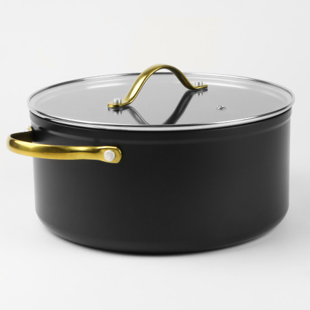 Garnek aluminiowy granitowy HANYS 7,5L NON-STICK INDUKCJA GAZ SILESIA EMALIA - 6