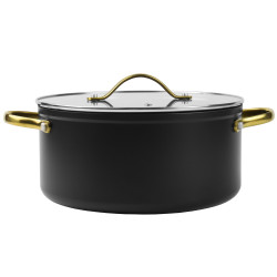 Garnek aluminiowy granitowy HANYS 7,5L NON-STICK INDUKCJA GAZ SILESIA EMALIA - 2