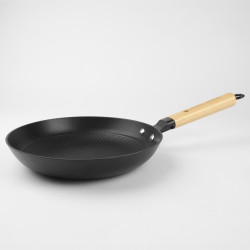 Patelnia żeliwna z drewnianą rączką LUDMIŁA 20cm SILESIA EMALIA - 4