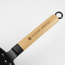 Zestaw patelni żeliwnych z drewnianą rączką LUDMIŁA 20cm + 24cm + 26cm SILESIA EMALIA - 7