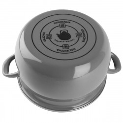 Garnek emaliowany szary HELENA 5,5L