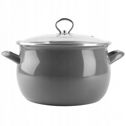 Garnek emaliowany szary HELENA 6,5L