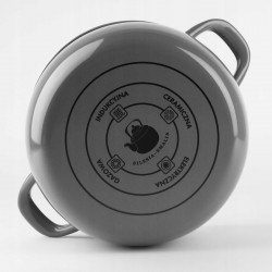 Garnek emaliowany szary HELENA 6,5L
