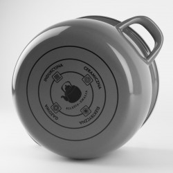 Garnek emaliowany szary HELENA 6,5L