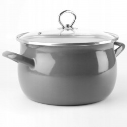 Garnek emaliowany szary HELENA 6,5L