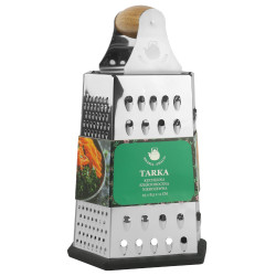 Tarka kuchenna sześciostronna ze stali czarna 24cm do tarcia warzyw sera