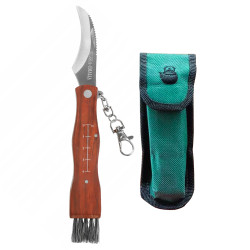 Nóż kandar scyzoryk kozik grzybiarza na grzyby składany z miotełką 25 cm + pokrowiec