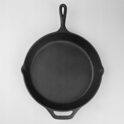 Patelnia żeliwna 30cm INDUKCJA OGNISKO GRILL GAZ ELŻBIETA