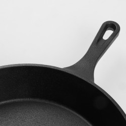 Patelnia żeliwna 30cm INDUKCJA OGNISKO GRILL GAZ ELŻBIETA