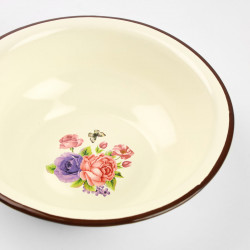 Miska emaliowana tradycyjna 20cm kremowa