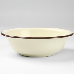 Miska emaliowana tradycyjna 26cm kremowa