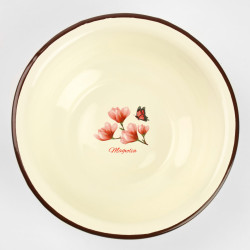 Miska emaliowana tradycyjna 40cm kremowa
