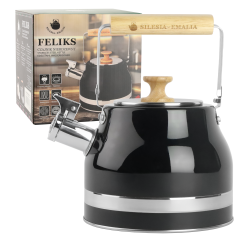 Czajnik ze stali nierdzewnej FELIKS 2,3L czarny