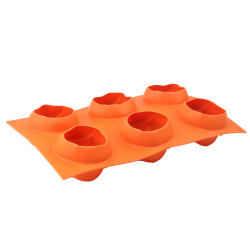 Forma silikonowa do babeczek 30x17cm róża 6szt. MONOPORCJA