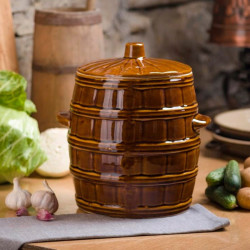 Beczka kamionka 4,5L do kiszenia ogórków kapusty