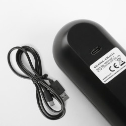 Młynek do pieprzu do soli do przypraw ceramiczny elektryczny USB czarny