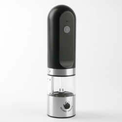 Młynek do pieprzu do soli do przypraw ceramiczny elektryczny USB czarny