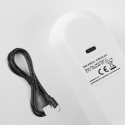 Młynek do pieprzu do soli do przypraw ceramiczny elektryczny USB biały