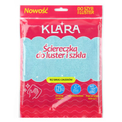 Ściereczka do mycia szkła szyb luster uniwersalna KLARA bez smug