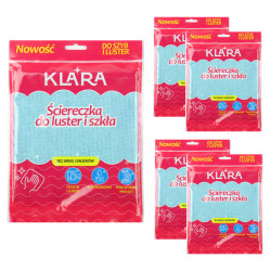 Ściereczka do mycia szkła szyb luster uniwersalna KLARA bez smug x5