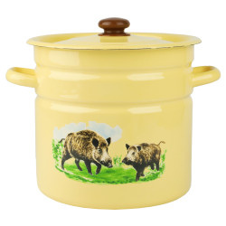 Garnek emaliowany 12L tradycyjny 22CM DZIK GAZ XXL