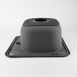 Zlewozmywak zlew stalowy kwadratowy 38x38x18cm SYFON WYLEWSKA CZARNY