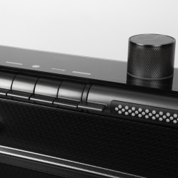 Zlewozmywak zlew stalowy wielofunkcyjny 75x45 cm deszczownica ociekacz wodospad czarny