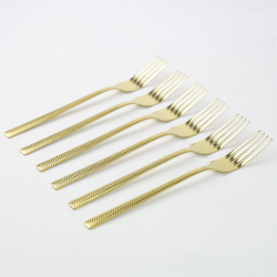 Komplet sztućców sztućce JAGNA 24-elementowy złoty SILESIA EMALIA - 3