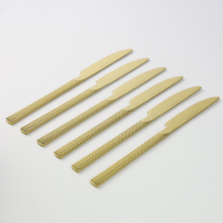 Komplet sztućców sztućce JAGNA 24-elementowy złoty SILESIA EMALIA - 4