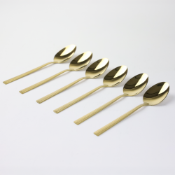 Komplet sztućców sztućce JAGNA 24-elementowy złoty SILESIA EMALIA - 5