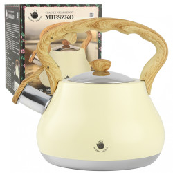 Czajnik ze stali nierdzewnej MIESZKO 3L kremowy INDUKCJA GAZ
