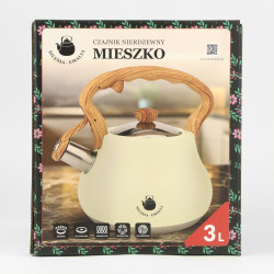 Czajnik ze stali nierdzewnej MIESZKO 3L czarny INDUKCJA GAZ