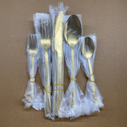 Komplet sztućców sztućce JAGNA 60-elementowy złoty