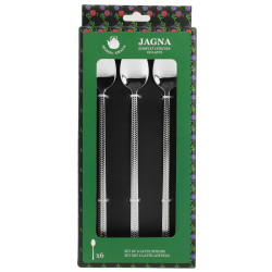 Komplet łyżeczek do latte 6 sztuk JAGNA srebrne