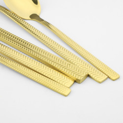 Komplet sztućców sztućce JAGNA 60-elementowy złoty